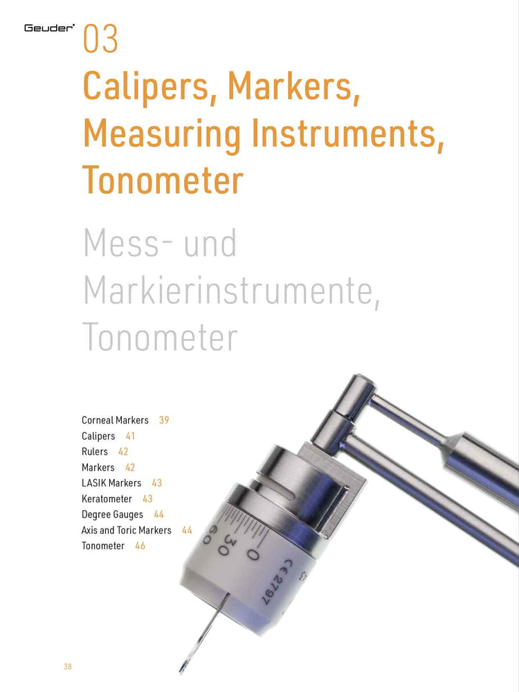 Calipers, Markers, Measuring Instruments, Tonometer