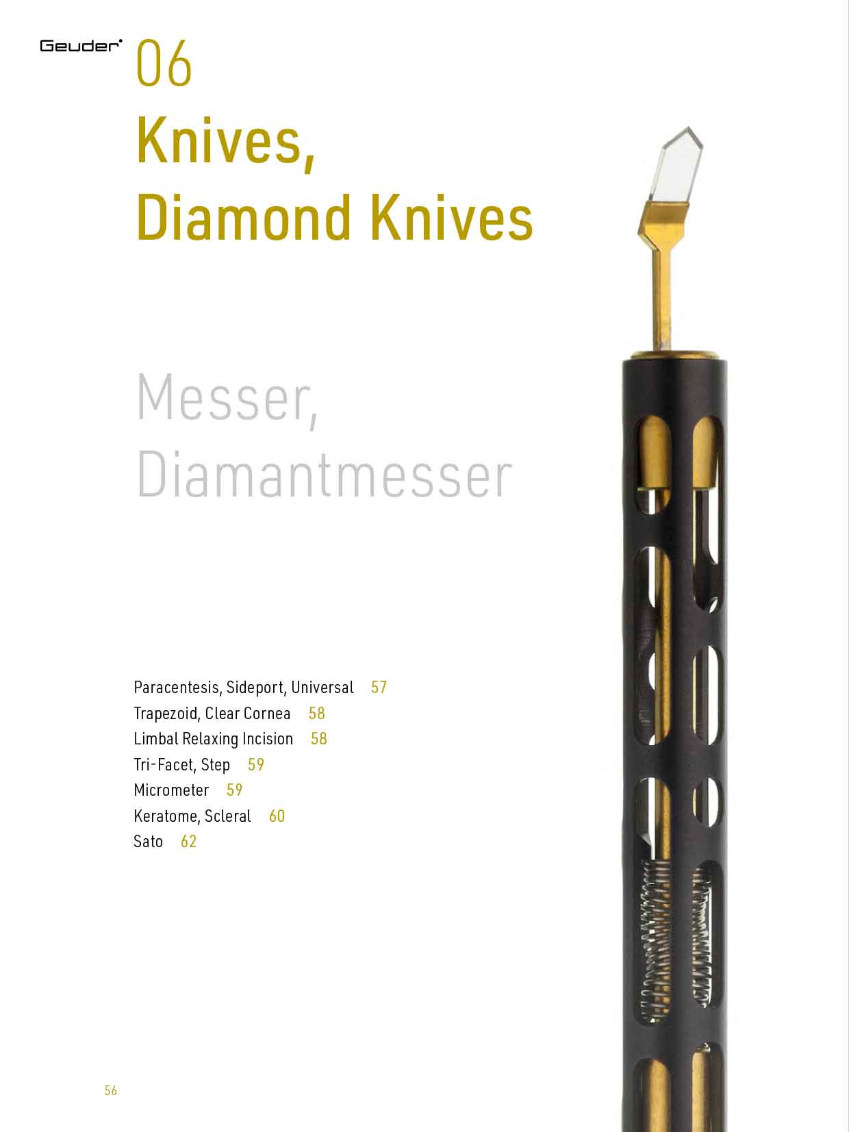 Messer, Diamantmesser