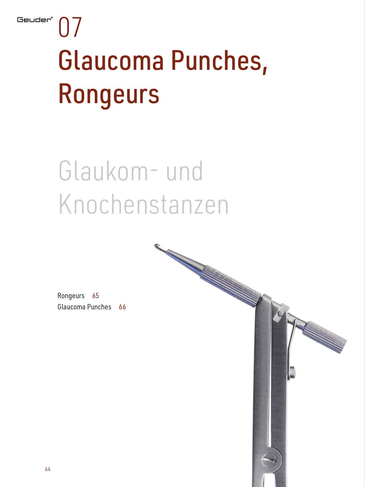 Glaukom- und Knochenstanzen