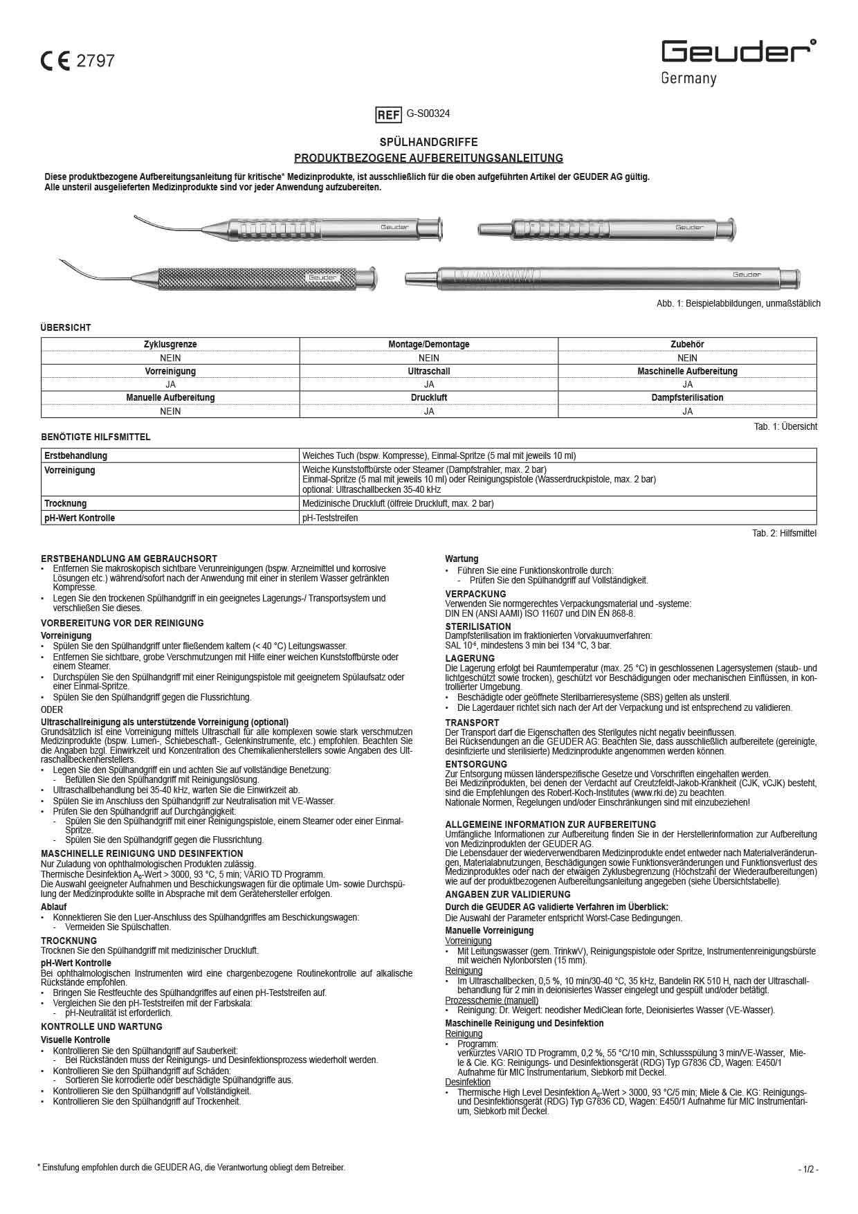 1102060B PA-S00324 Spülhandgriffe