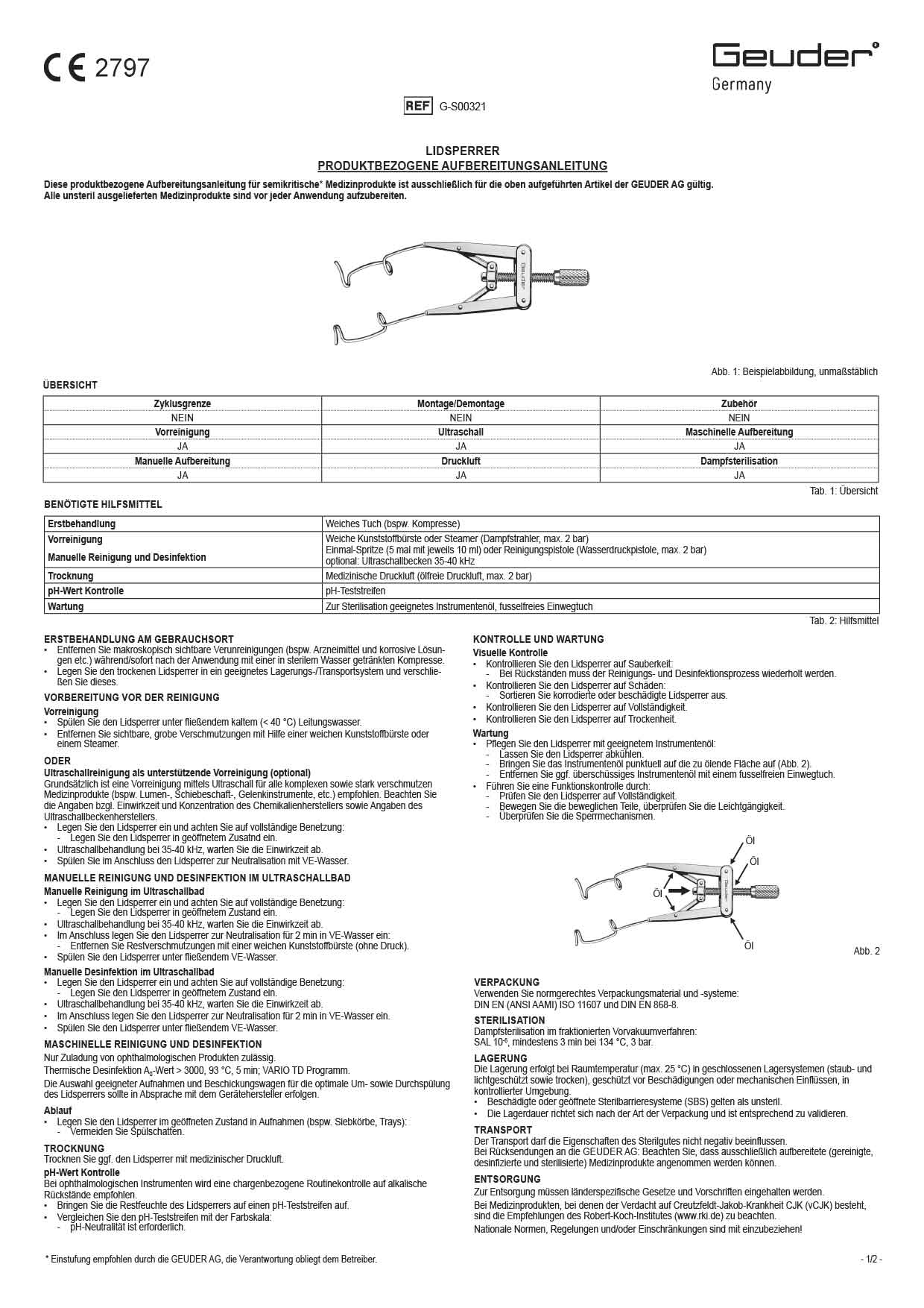 1102126A PA-S00321 Lidsperrer
