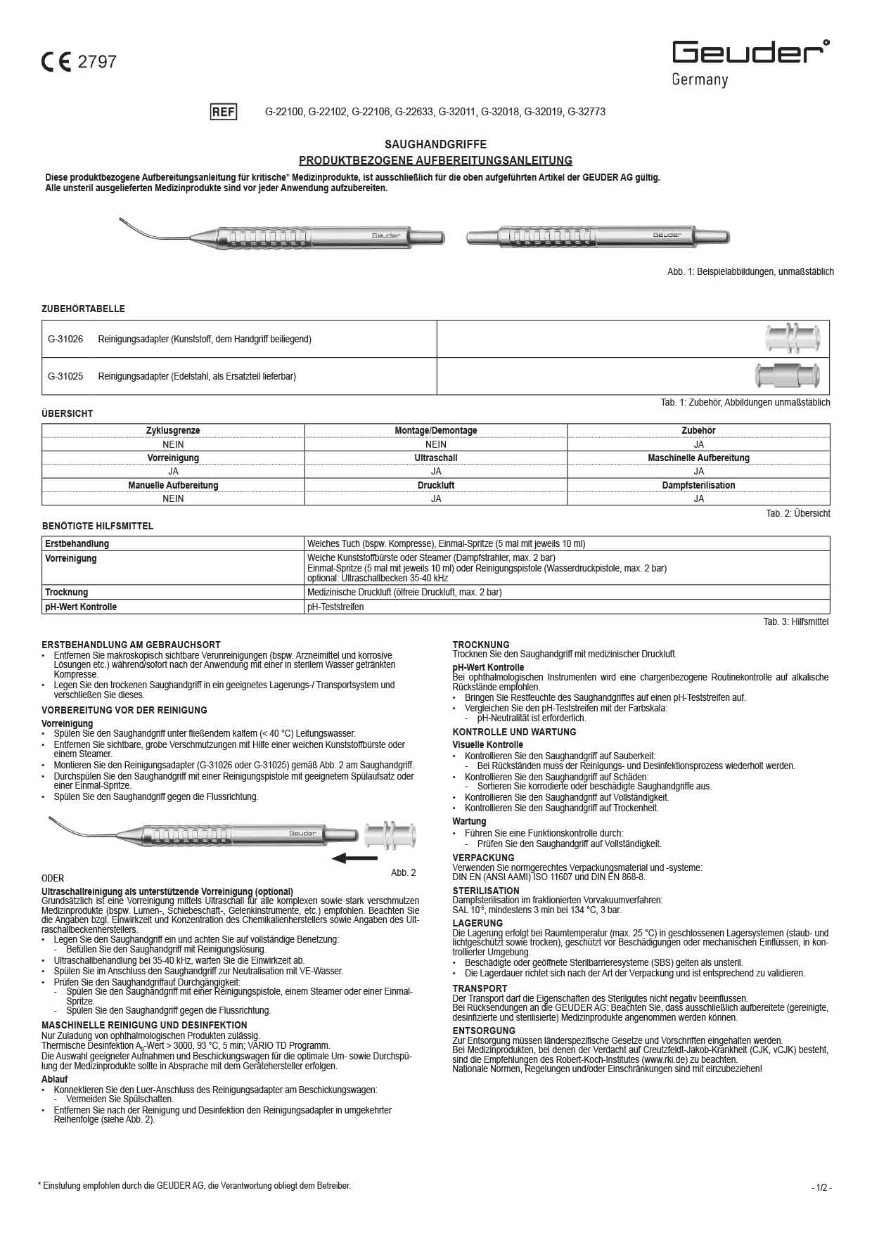 1102194B PA-Saughandgriffe