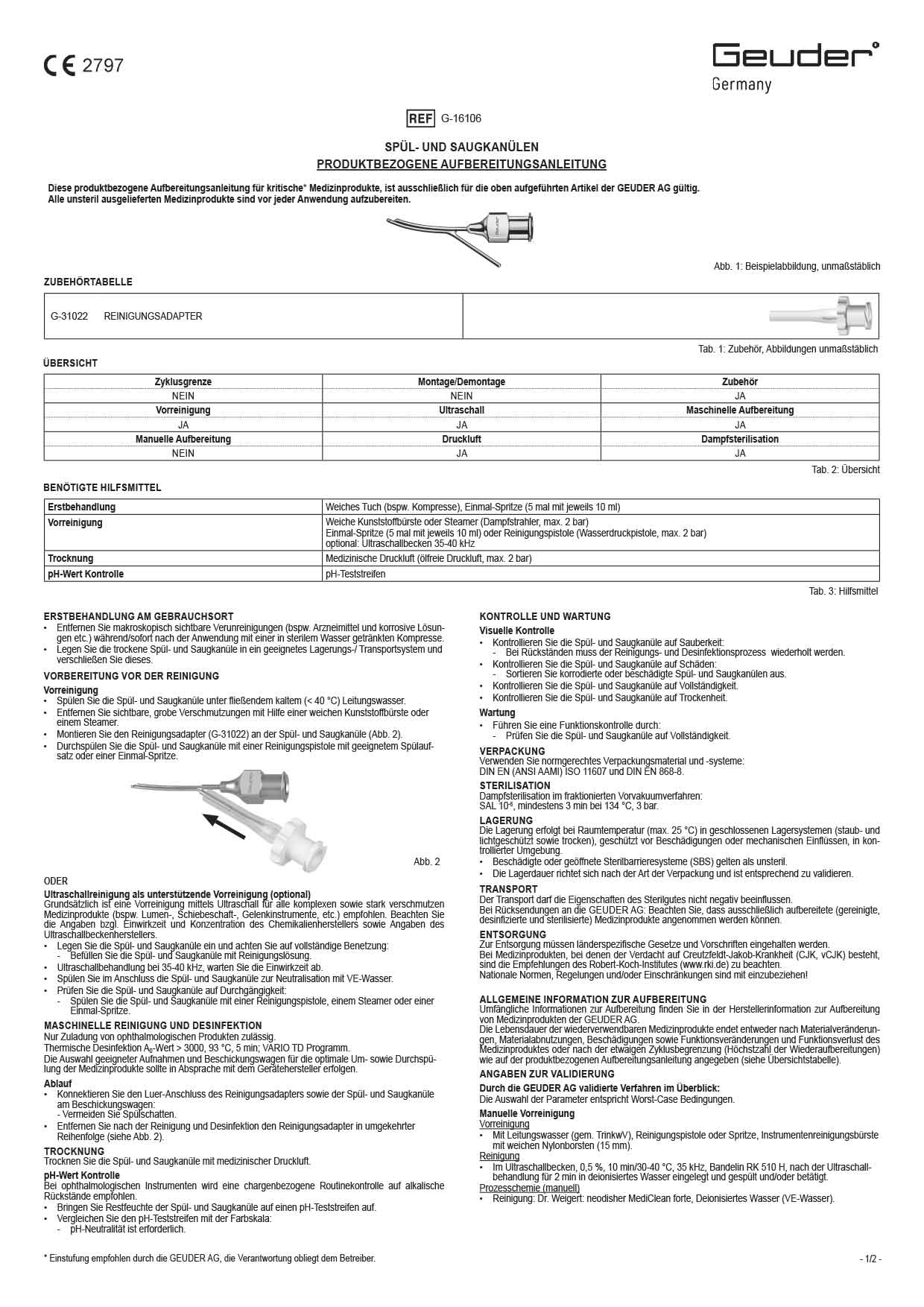 1102203B PA-Spül- und Saugkanülen
