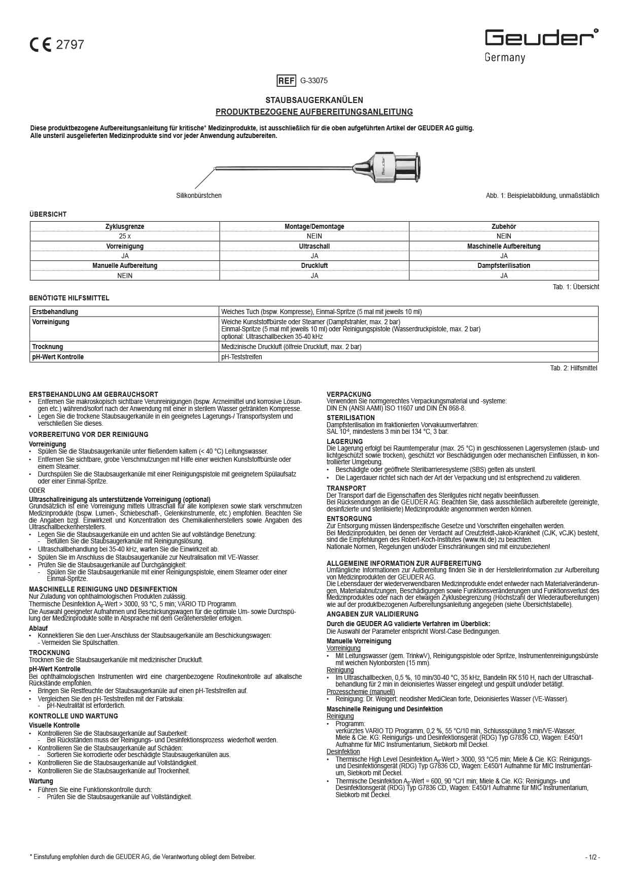1102204B PA-Staubsaugerkanülen
