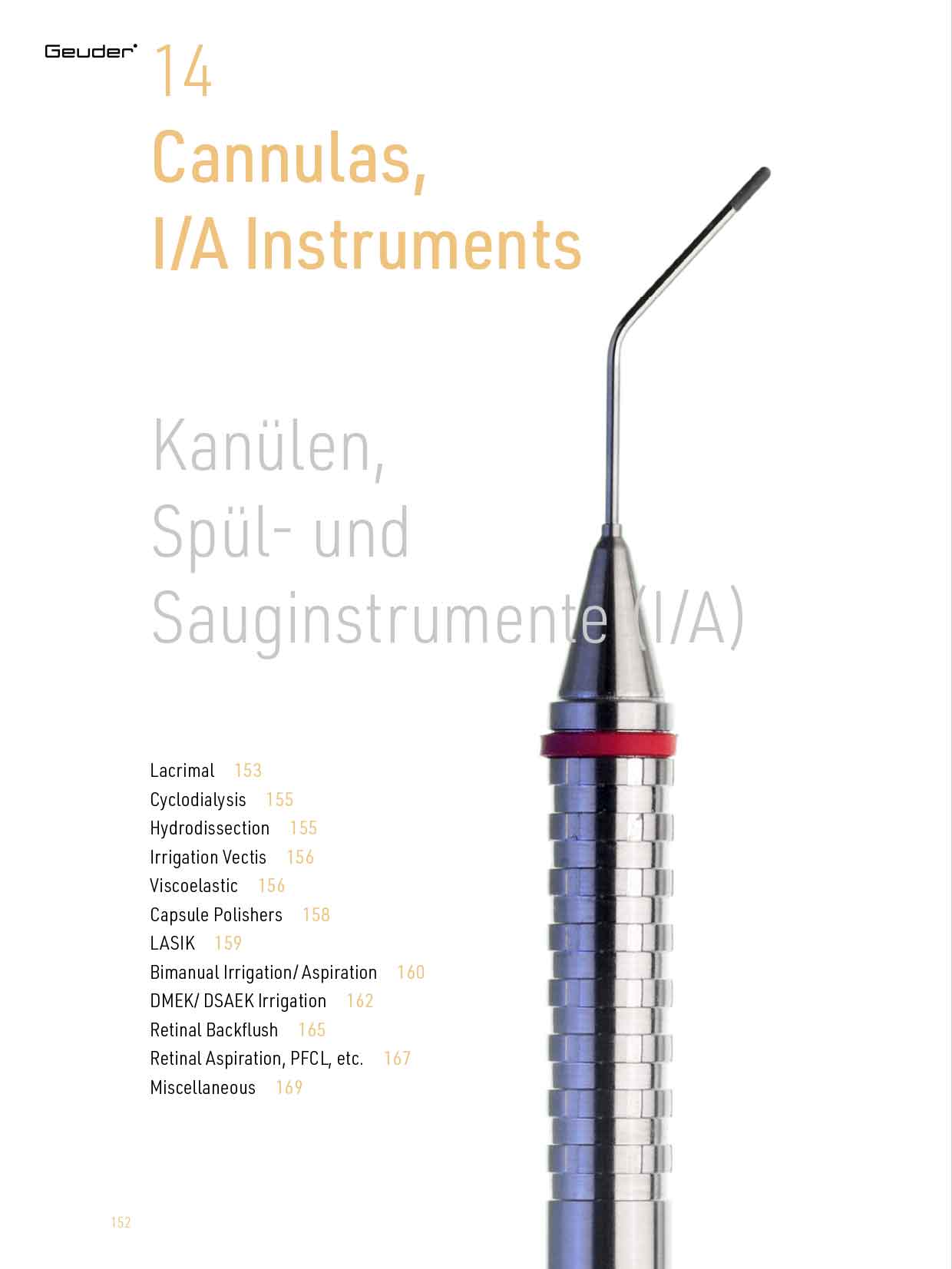 Cannulas, I/A Instruments