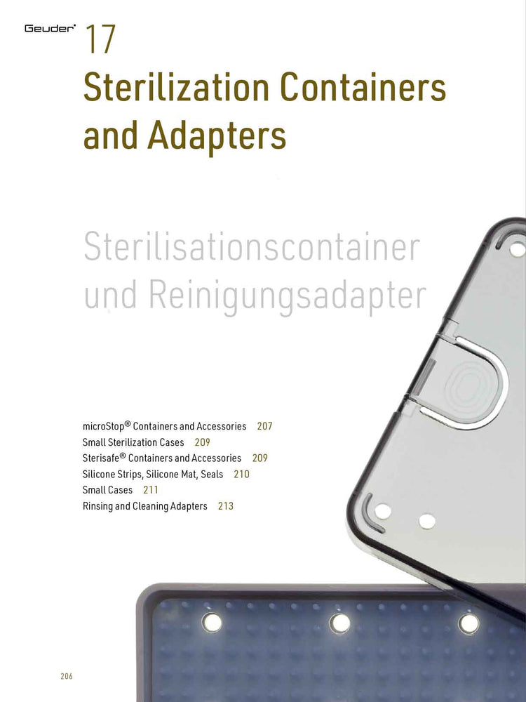 Sterilisationscontainer und Reinigungsadapter