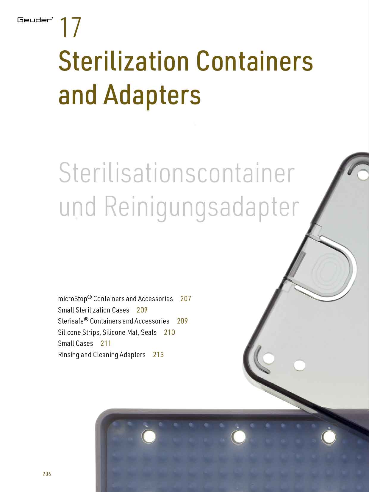 Sterilisationscontainer und Reinigungsadapter